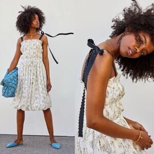 Brock Collection X H&M romantic floral Midi dress Whimsical Cottage core Size XL